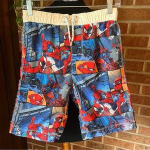 Gap Surf Boys XXL 14/16 Marvel Spider-Man Swim Trunks Board Shorts EUC Pockets